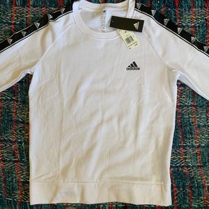 Adidas White Crewneck Sweater